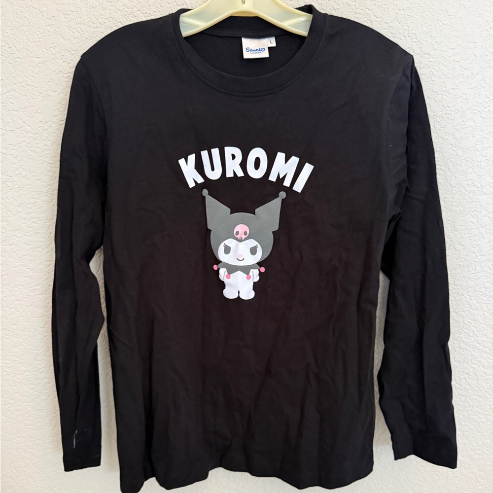 Kuromi Black Long Sleeve Shirt Fitted Large